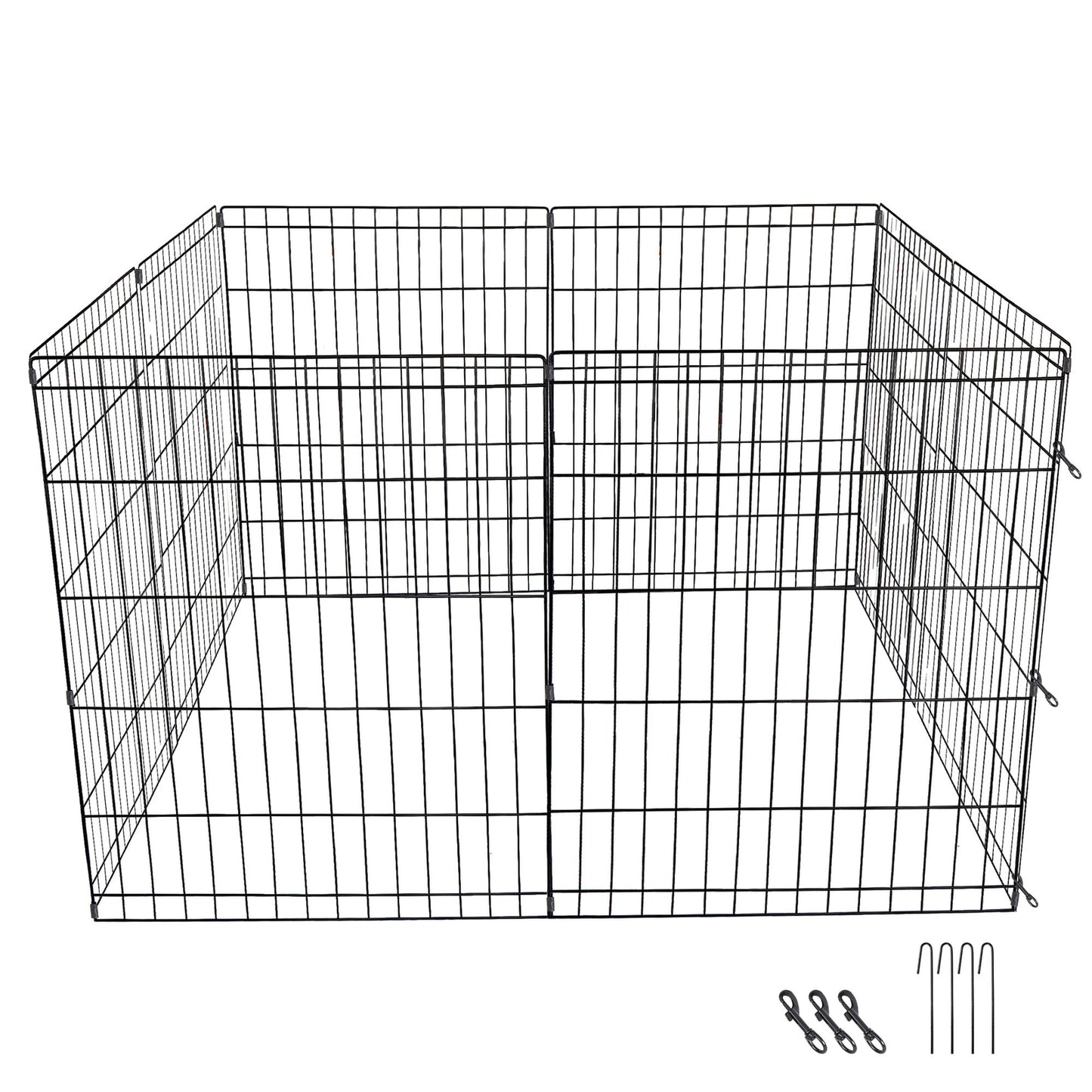 30 Inch 8 Panels Tall Dog Playpen Large Crate Fence Pet Play Pen Exercise Cage