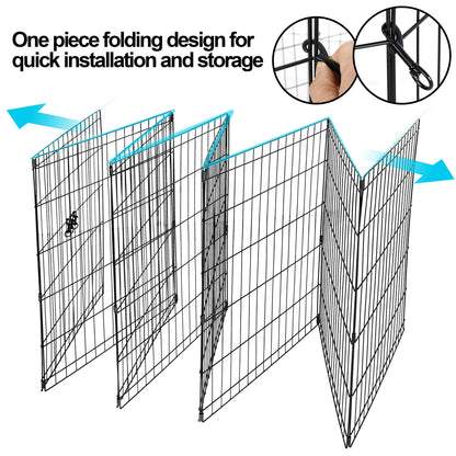30 Inch 8 Panels Tall Dog Playpen Large Crate Fence Pet Play Pen Exercise Cage