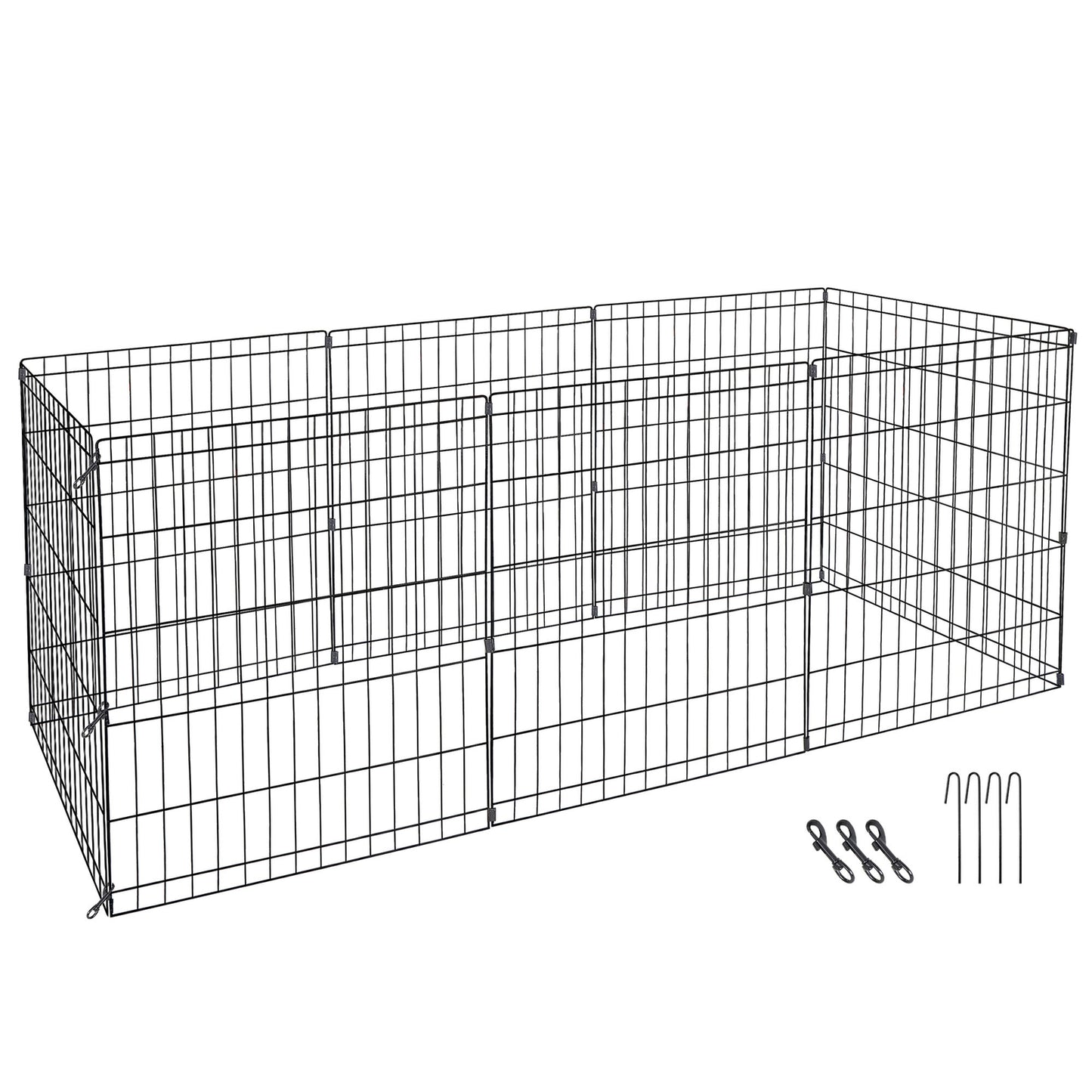 30 Inch 8 Panels Tall Dog Playpen Large Crate Fence Pet Play Pen Exercise Cage