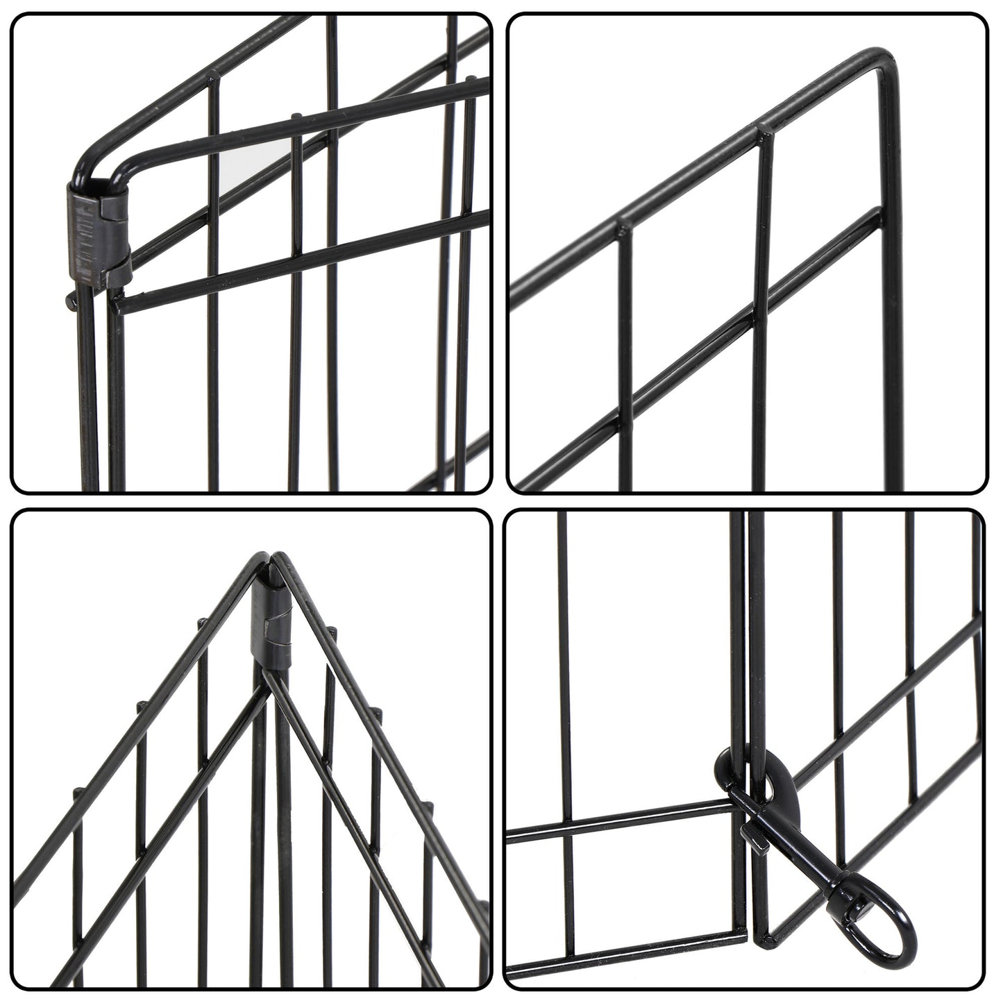 30 Inch 8 Panels Tall Dog Playpen Large Crate Fence Pet Play Pen Exercise Cage