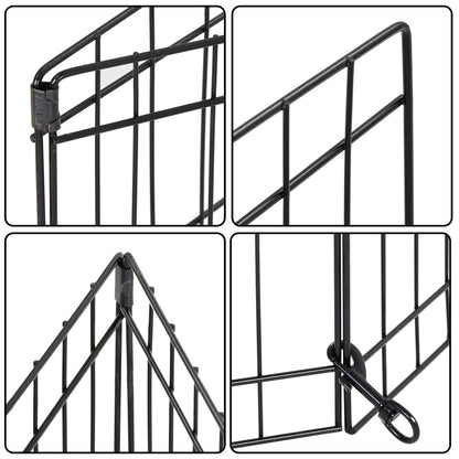 30 Inch 8 Panels Tall Dog Playpen Large Crate Fence Pet Play Pen Exercise Cage