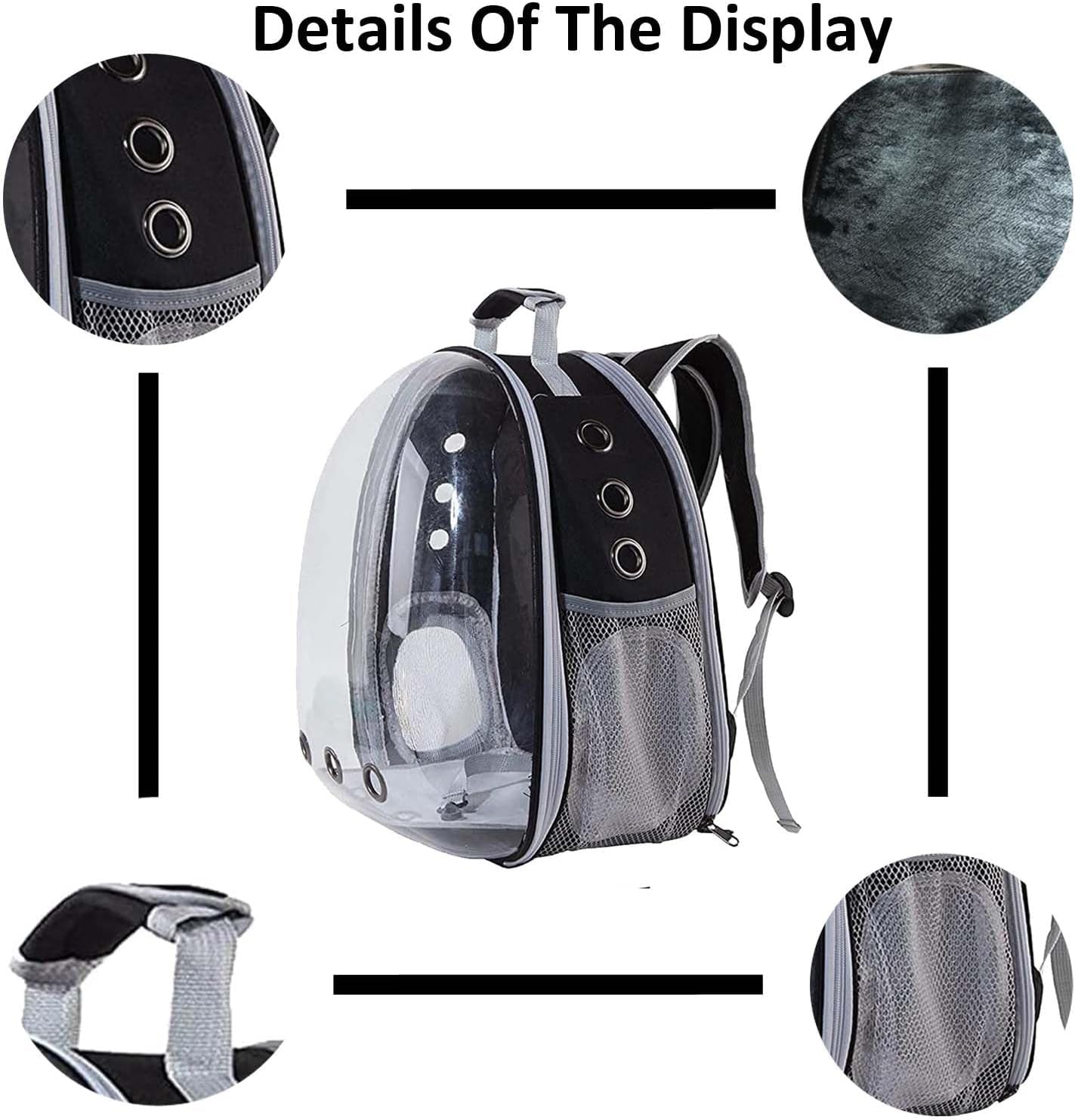 Cat Backpack Carrier Dog Carriers for Small Dogs Carrier Cat Bag Pet Carrier for Cat Carrier Backpack Cat Supplies Cat Travel Carrier Small Pet Carrier Airline Approved Dog Carrier, Black