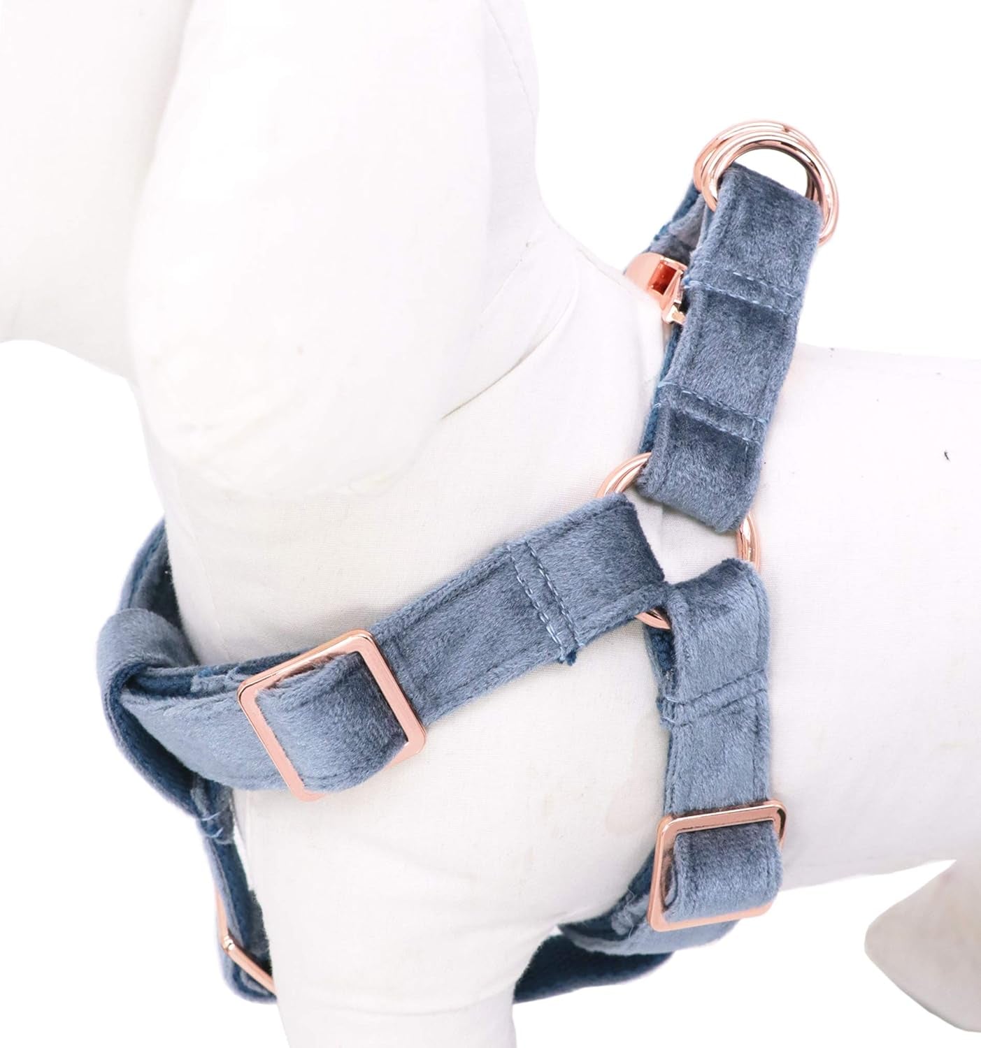 Dog Halter Harness, Velvet Dog Harness, No Pull Dog Halter Harness, Adjustable Heavy Duty Dog Harness for Small Medium Large Dogs