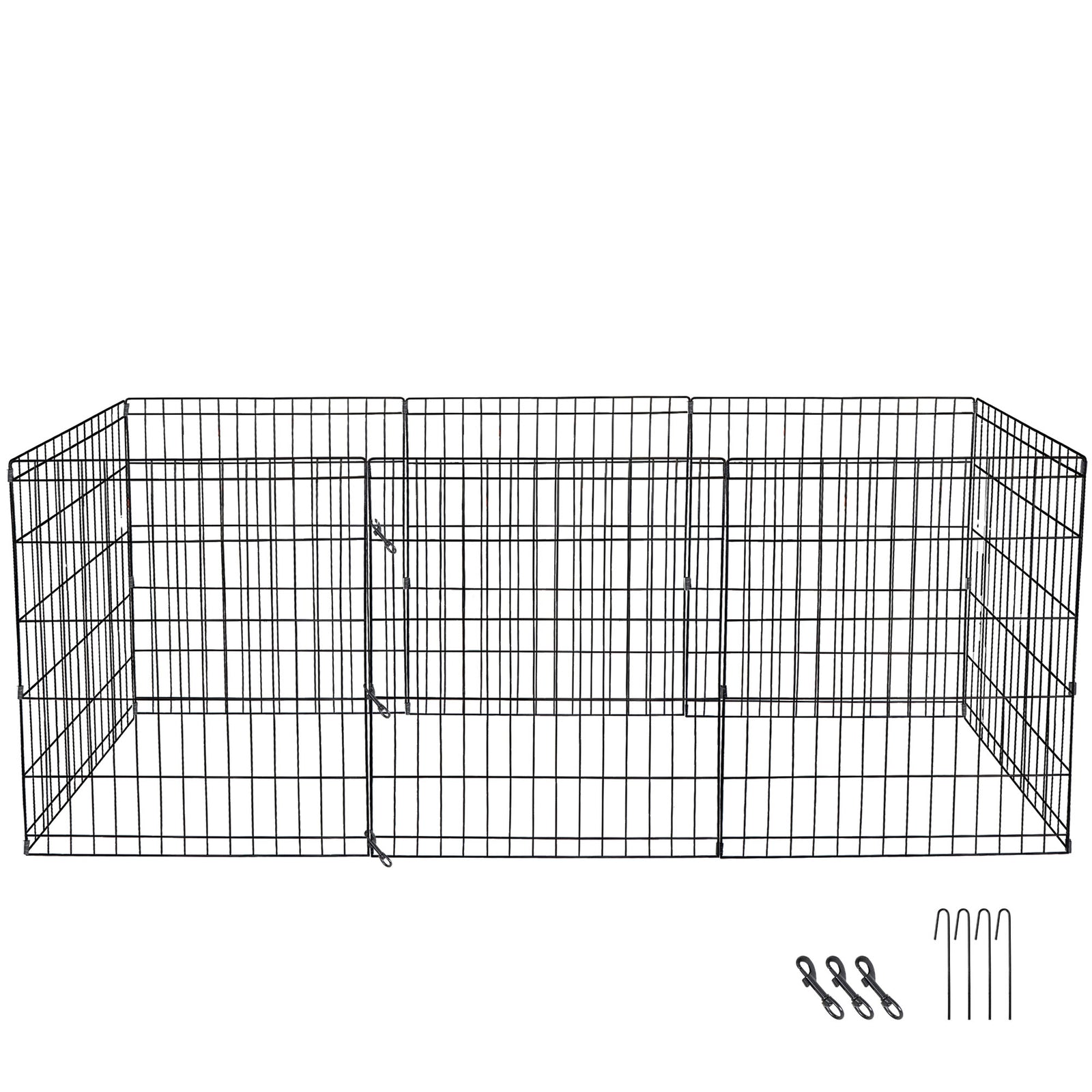30 Inch 8 Panels Tall Dog Playpen Large Crate Fence Pet Play Pen Exercise Cage