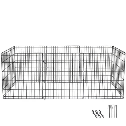 30 Inch 8 Panels Tall Dog Playpen Large Crate Fence Pet Play Pen Exercise Cage